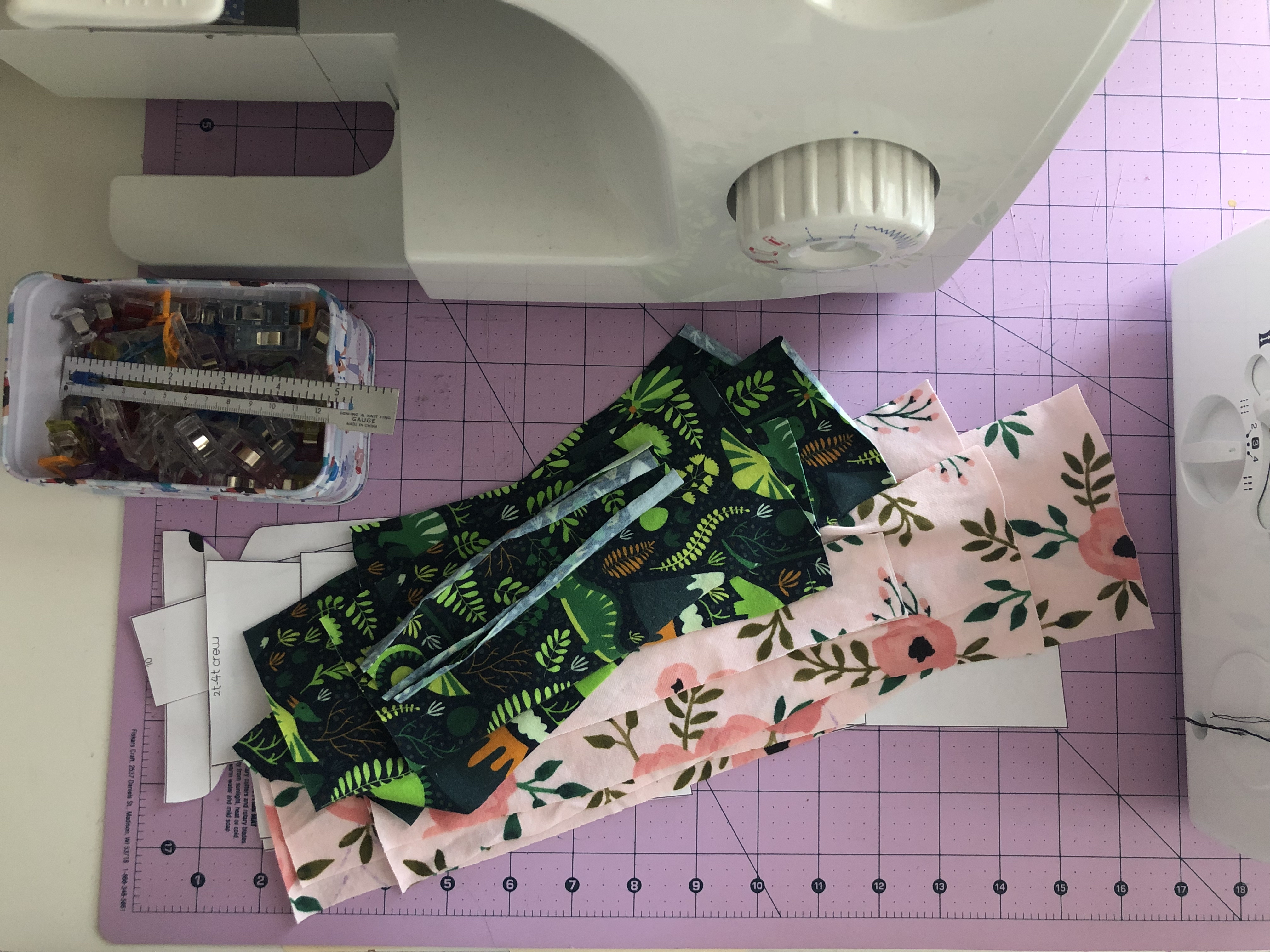 Socks cut and ready to sew!